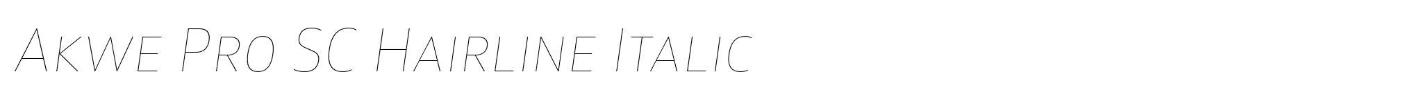 Akwe Pro SC Hairline Italic image